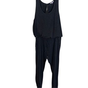 SUNDRY Jumpsuit Gray Knit Size XL Tank Drawstring EVEREVE